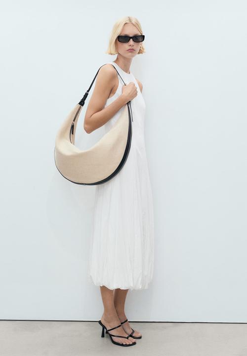 MANGO - Dress Pumpkin - White