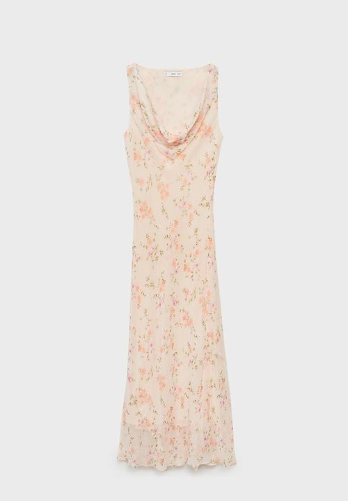 MANGO - Dress Betty - Light Pastel Orange