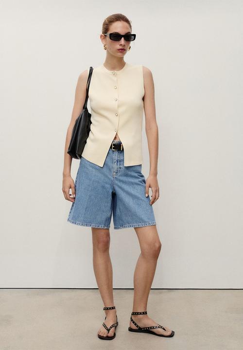 MANGO - Bermudas Camilla - Open Blue