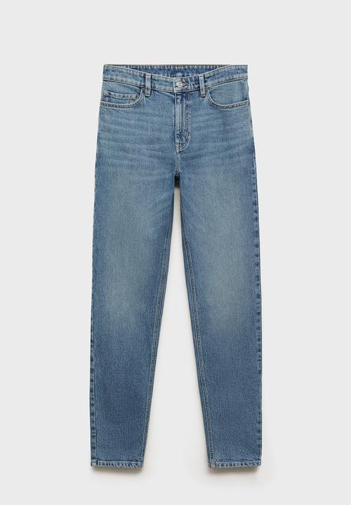 MANGO - Jeans Newmom - Open Blue