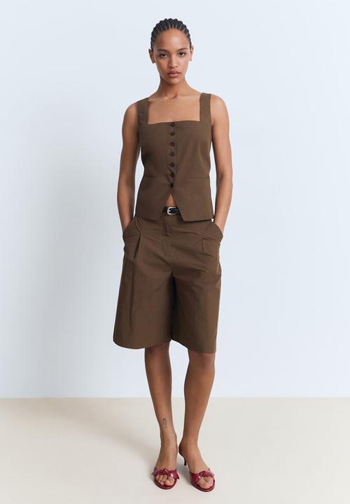 MANGO - Bermudas Huga - Brown