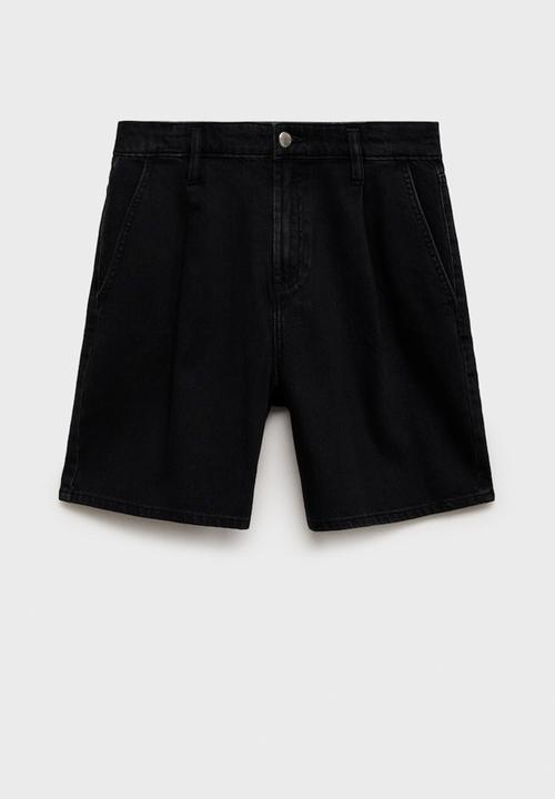 MANGO - Bermudas Marina - black denim