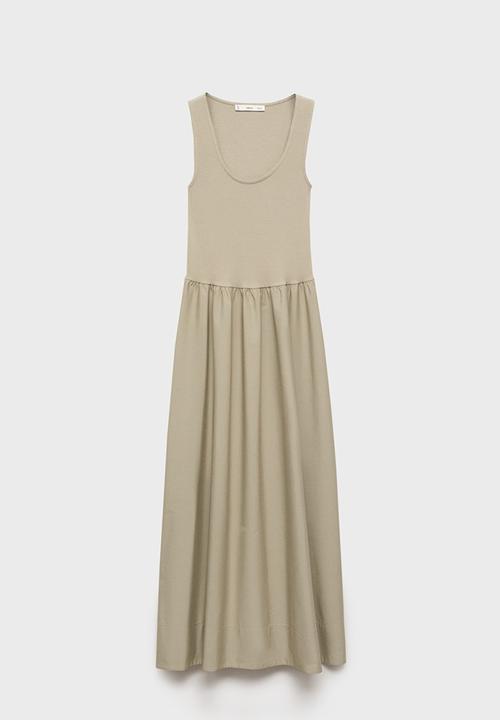 MANGO - Dress Valvi - Beige/Khaki