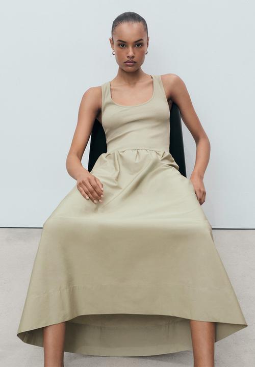 MANGO - Dress Valvi - Beige/Khaki