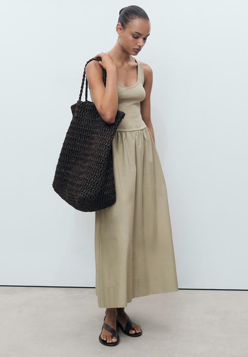 MANGO - Dress Valvi - Beige/Khaki