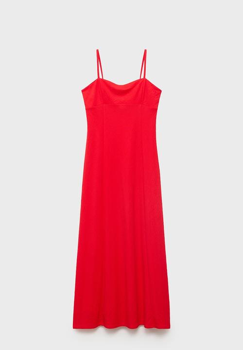 MANGO - Dress Peach - Red
