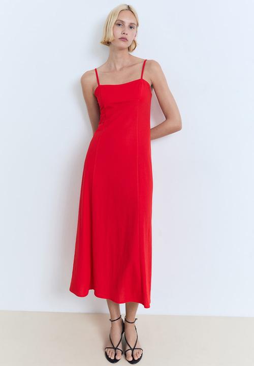 MANGO - Dress Peach - Red
