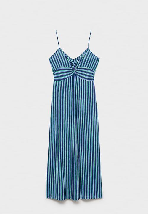 MANGO - Dress Pom - Medium Blue