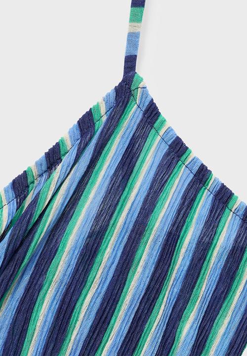 MANGO - Dress Pom - Medium Blue