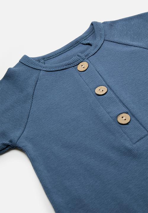 Pop Candy - Button down romper - navy blue