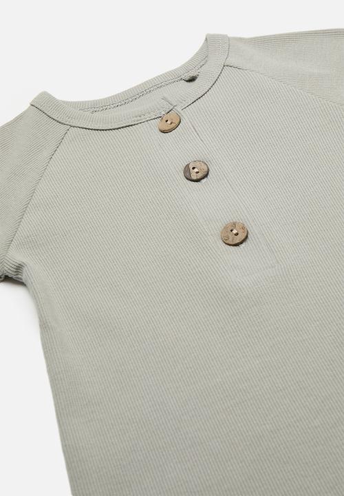 Pop Candy - Button down romper - grey