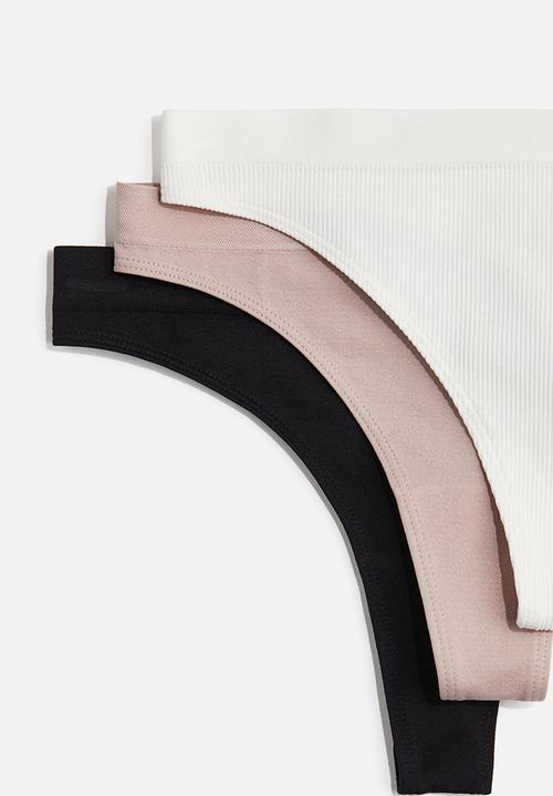 H&M - 5-Pack seamless thong briefs - multi