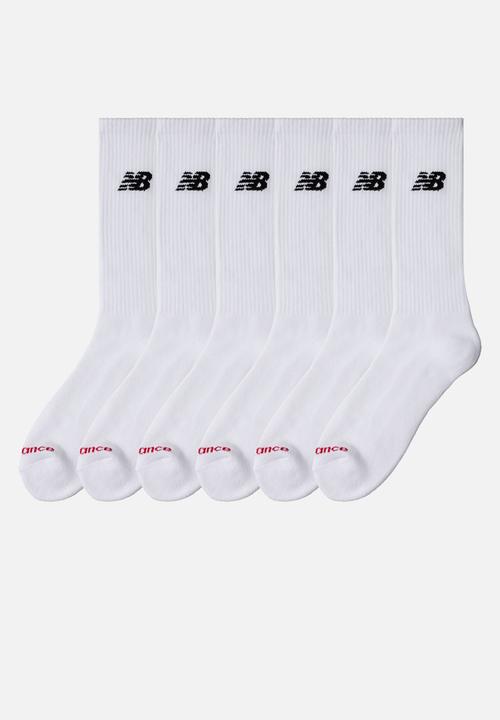 New Balance  - Everyday Crew Sock 6Pk - White