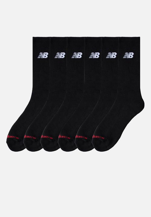 New Balance  - Everyday Crew Sock 6Pk - Black
