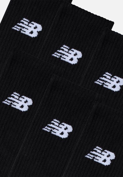 New Balance  - Everyday Crew Sock 6Pk - Black