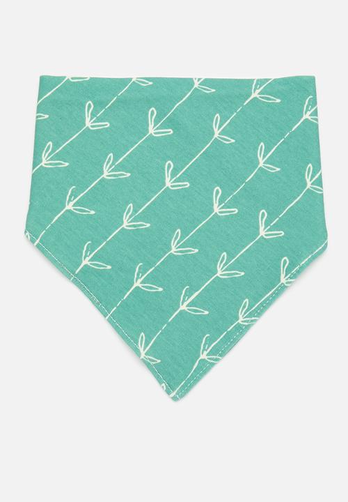 Pop Candy - 3 Pack printed bib set - green & white