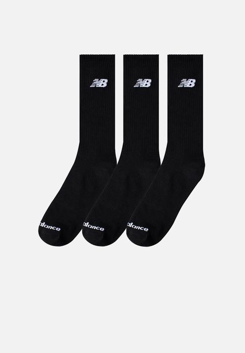 New Balance  - Everyday Lightweight Crew Sock 3Pk - Black
