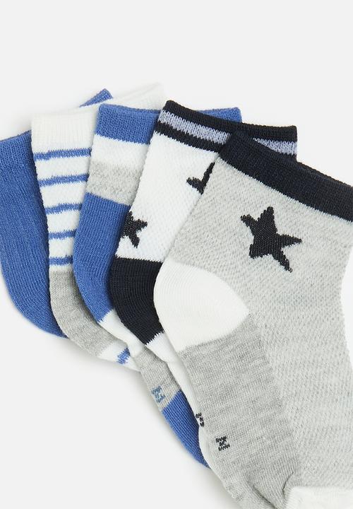 Pop Candy - 5 pack socks - blue/grey/white/black