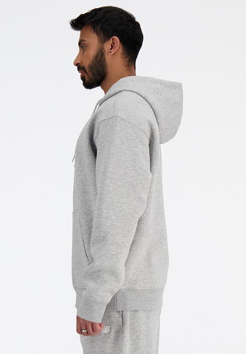 New Balance  - New Balance Brushed Fleece Hoodie - Grey