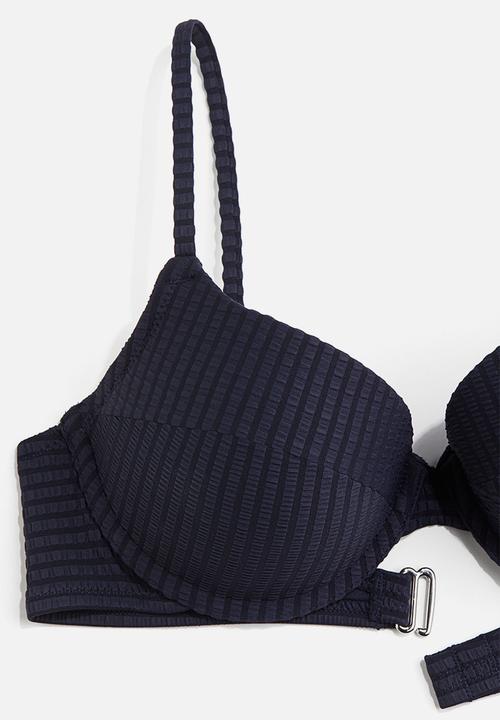 H&M - Push-up bikini top - navy blue