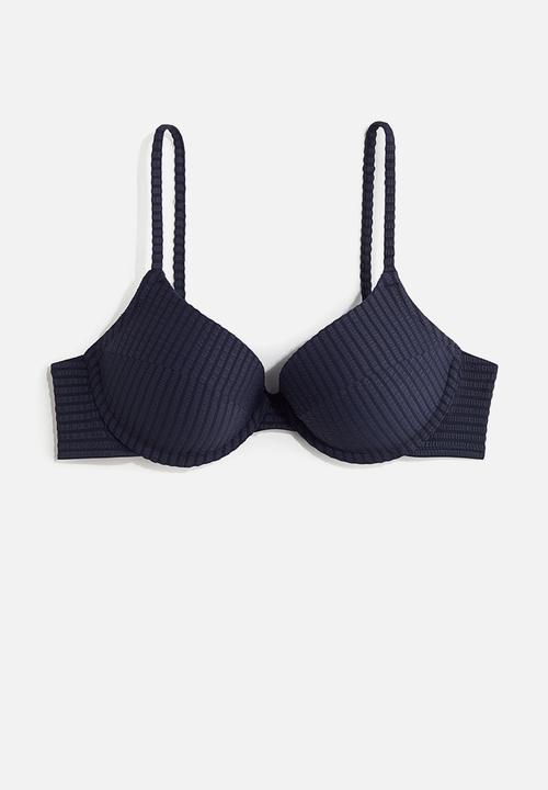 H&M - Push-up bikini top - navy blue