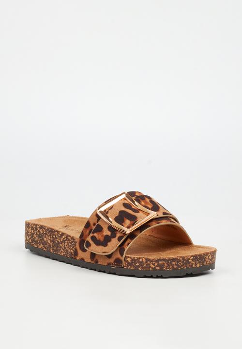 Butterfly Feet - Hallie 5 slide - leopard
