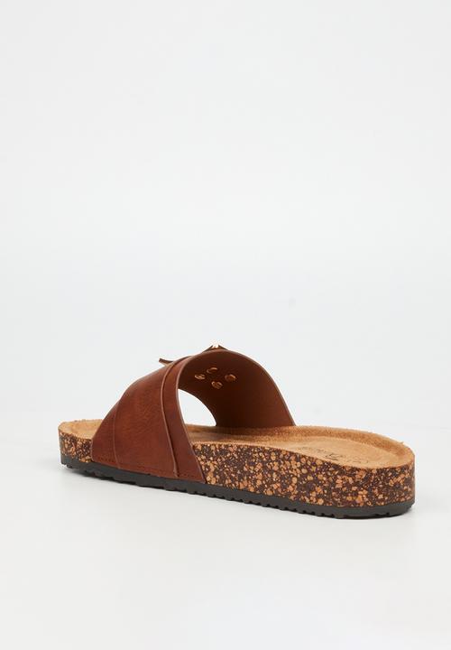 Butterfly Feet - Hallie 5 slide - tan