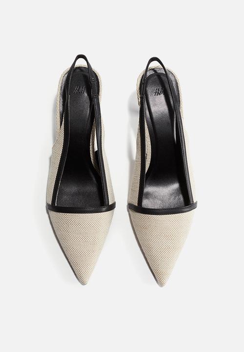 H&M - Pointed slingbacks - beige & black 