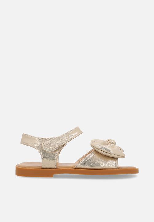Pop Candy - Bow décor sandals - gold