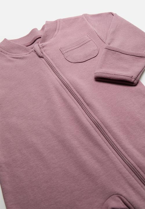 Pop Candy - Zip thru sleepsuit - dusty pink