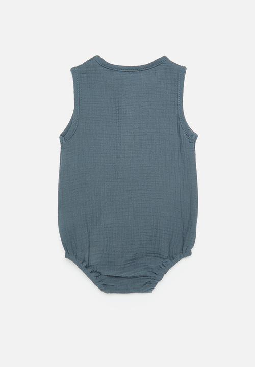Pop Candy - Half button bodyvest - navy blue
