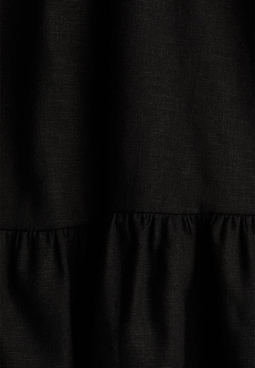 H&M - Puff-sleeved dress - black