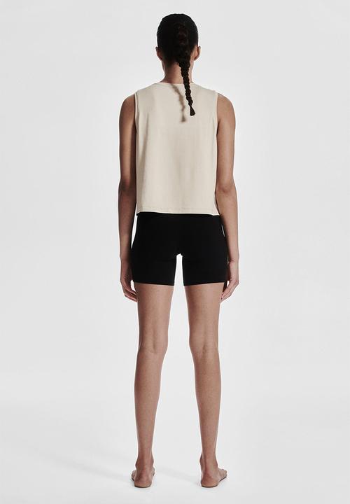H&M - Boxy-style sports vest top with drymove™ - light beige