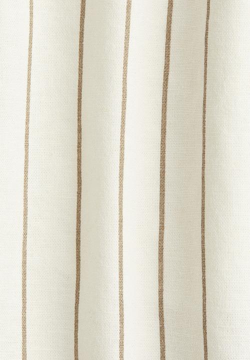H&M - Linen-blend shorts - white pinstriped