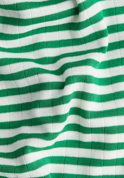 H&M - Wide drawstring trousers - green striped