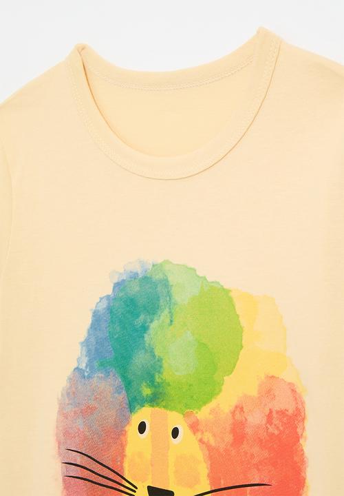 Pop Candy - Printed crew neck tee - ecru