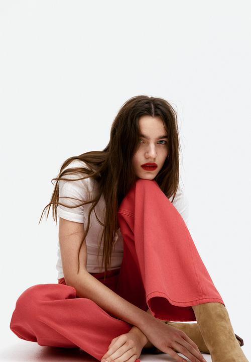 H&M - Wide high jeans - red