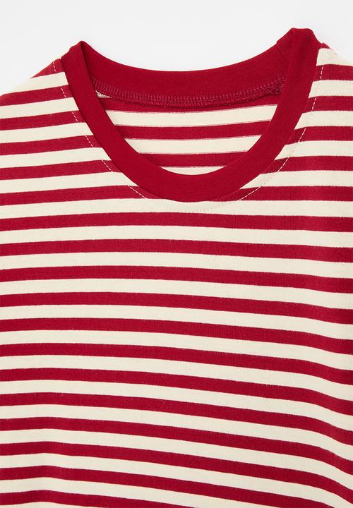 Pop Candy - Striped tee - red & white