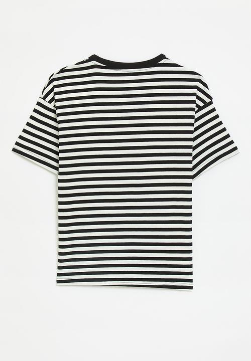 Pop Candy - Striped tee - black & white