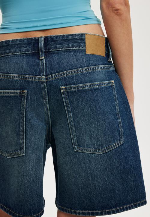 Cotton On - Relaxed denim short - angel blue
