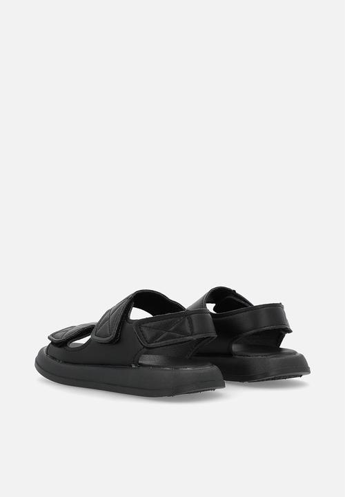 Pop Candy - Twin strap slides - black