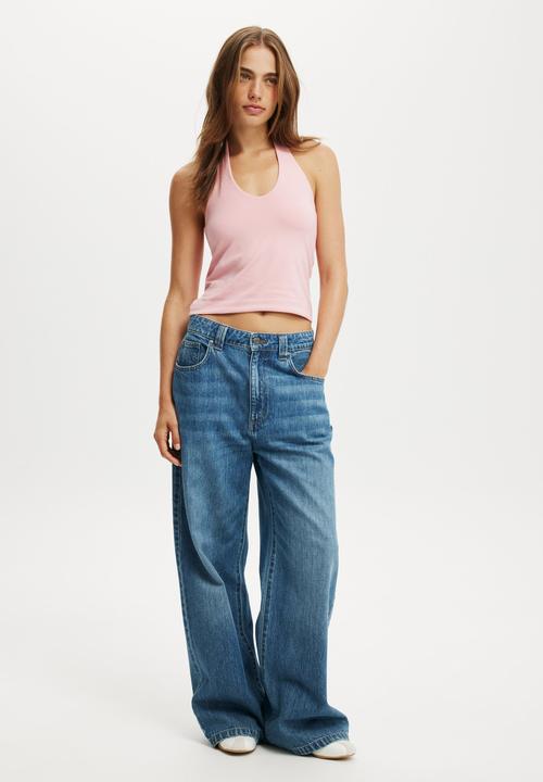Cotton On - All day v neck halter - bubblegum fizz