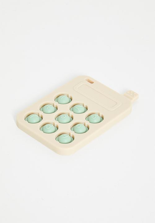 Pop Candy - Silicone toy phone - ecru/sage