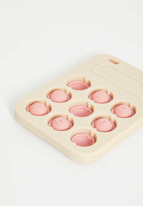 Pop Candy - Silicone toy phone - ecru/pink