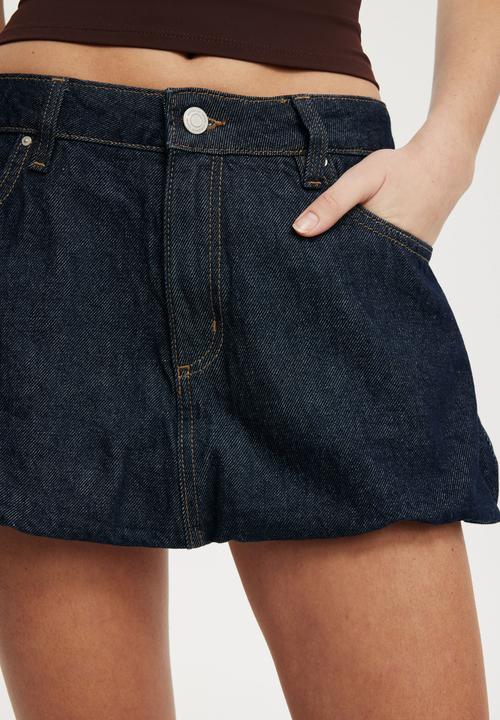 Cotton On - Bubble Denim Skirt - Shutter Blue
