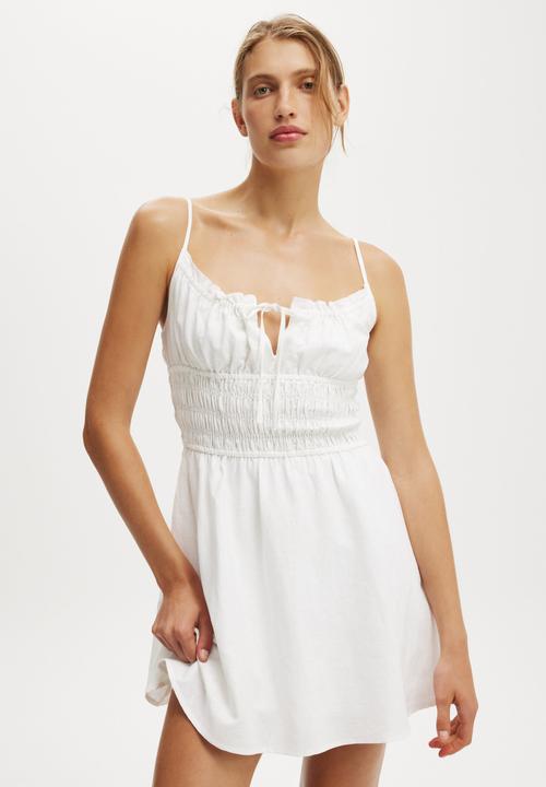 Cotton On - Haven strappy mini dress - white