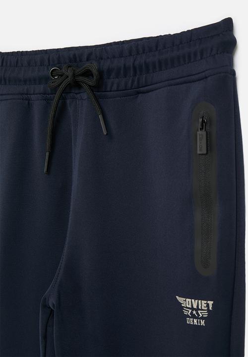 SOVIET - Boys fashion track pant - navy