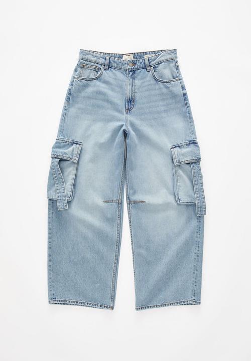 Cotton On - Boyfriend Super Baggy Jean - Cargo Remi Blue