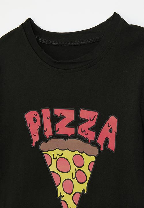 Pop Candy - Pizza placement print tee - black