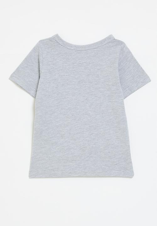 Pop Candy - Graphic print crew neck tee - grey